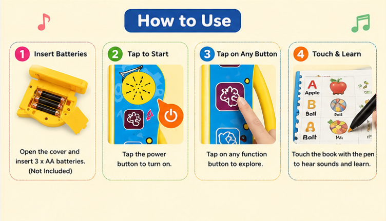 Smart Readers™ Interactive Early Learning Book + FREE 'Kids Brain Buil ...